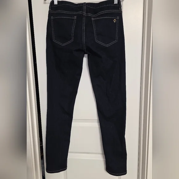 Kate Spade Jeans Kate Spade Broome Street Dark Blue Denim Skinny Jeans Sz 29 - Picture 7 of 16